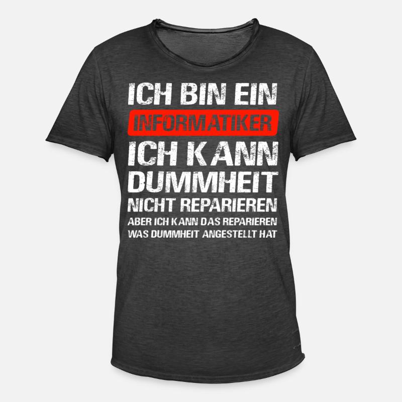 Informatiker Software Programmierer IT-Berater - Männer Vintage T-Shirt - Vintage Schwarz