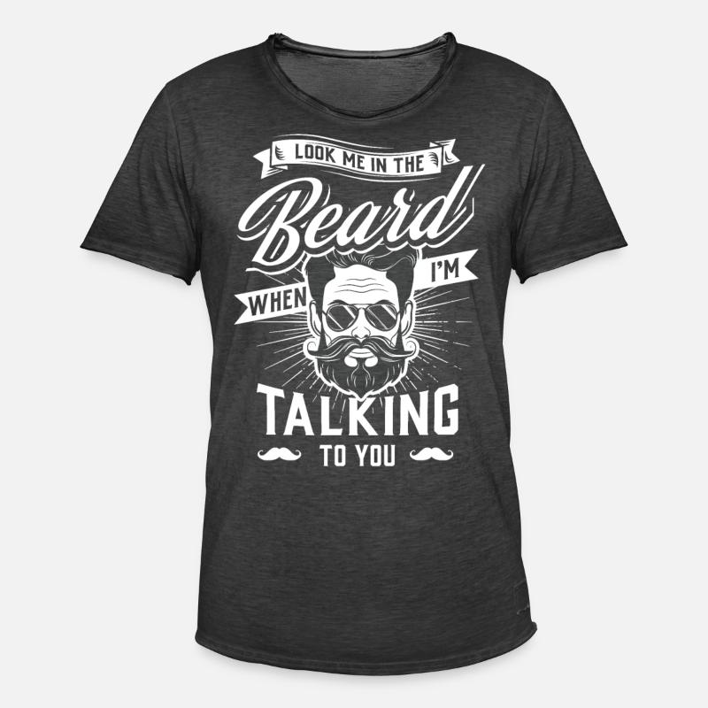 Bart Geschenk Vollbart schnurrbart - Männer Vintage T-Shirt - Vintage Schwarz
