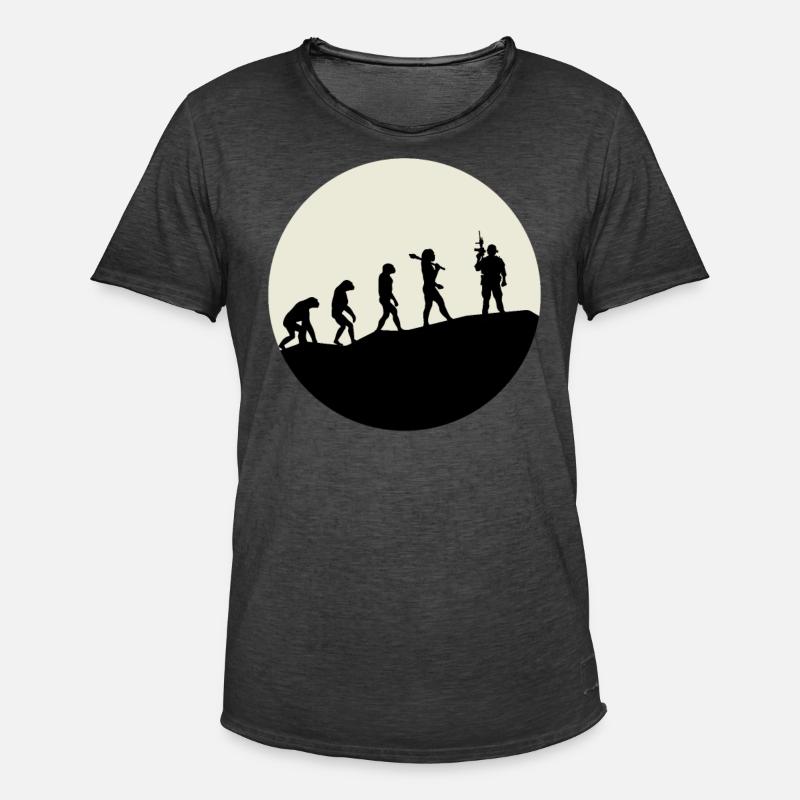 Operators Evolution Moon - Männer Vintage T-Shirt - Vintage Schwarz