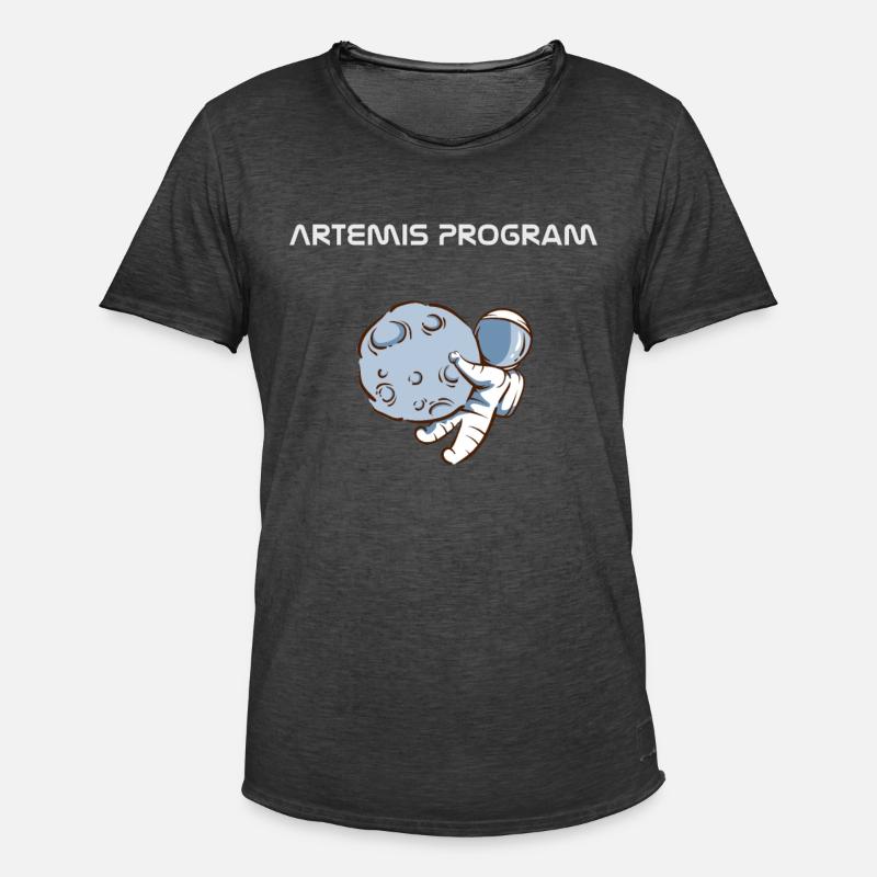 Artemis Programm Astronaut Mond - Männer Vintage T-Shirt - Vintage Schwarz