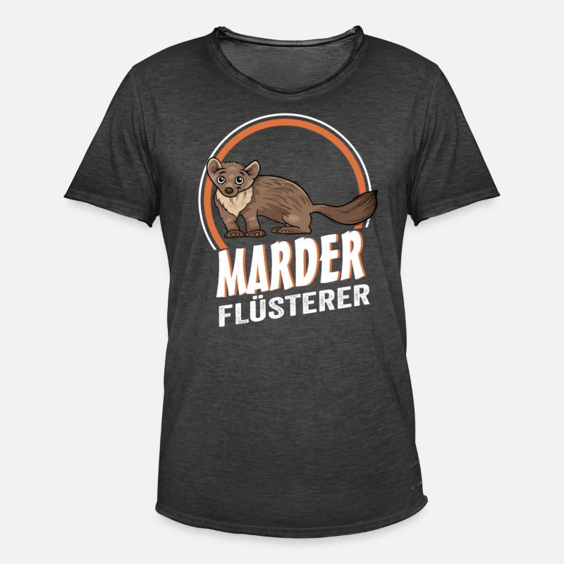 Marder Flüsterer - Männer Vintage T-Shirt - Vintage Schwarz