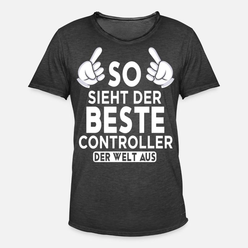 Controller Spruch - Männer Vintage T-Shirt - Vintage Schwarz