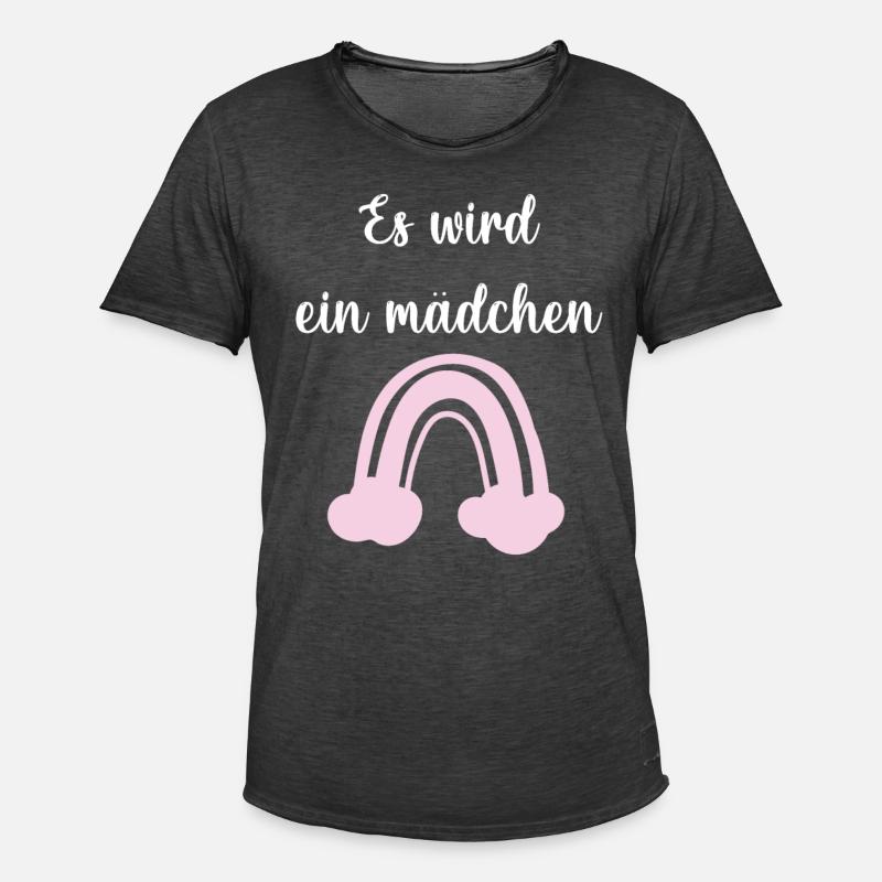 Es wird ein Mädchen! - Männer Vintage T-Shirt - Vintage Schwarz
