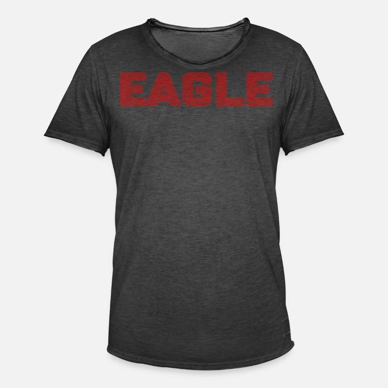 Eagle Dotted Text Design - Männer Vintage T-Shirt - Vintage Schwarz