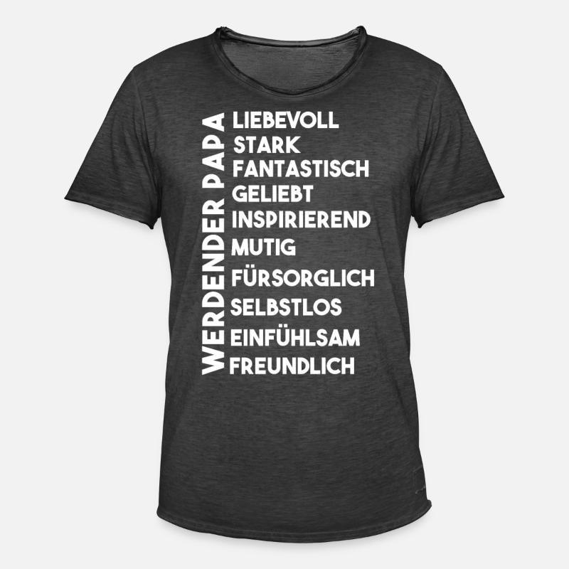 Werdender Papa - Männer Vintage T-Shirt - Vintage Schwarz