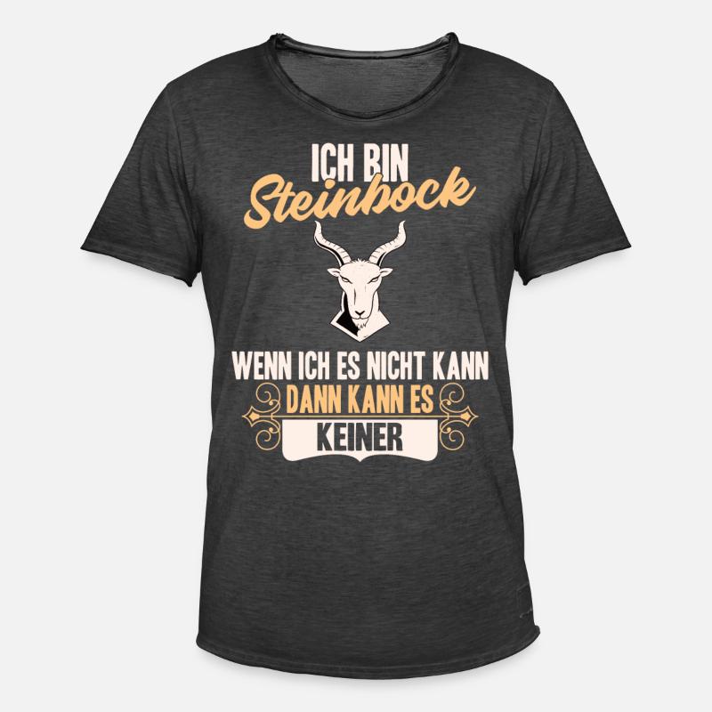 Sternzeichen Steinbock - Männer Vintage T-Shirt - Vintage Schwarz