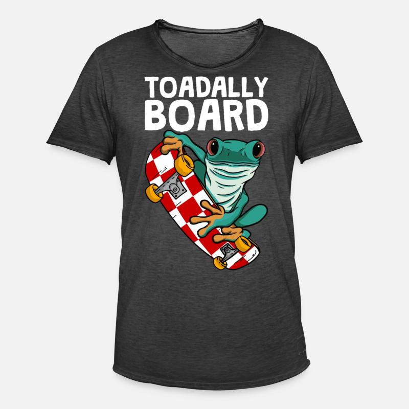 Frosch Skateboarding Skateboard Toadally Board - Männer Vintage T-Shirt - Vintage Schwarz