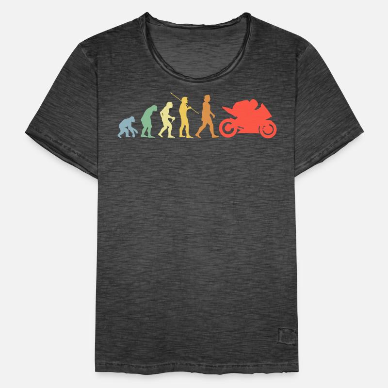 Racing Machine Evolution Retro Motorcycle Gift Men's Vintage T-Shirt