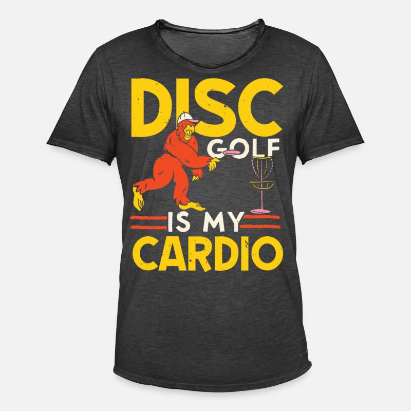 Scheibengolf ist mein Kardiotraining Freizeit-Werf - Männer Vintage T-Shirt - Vintage Schwarz