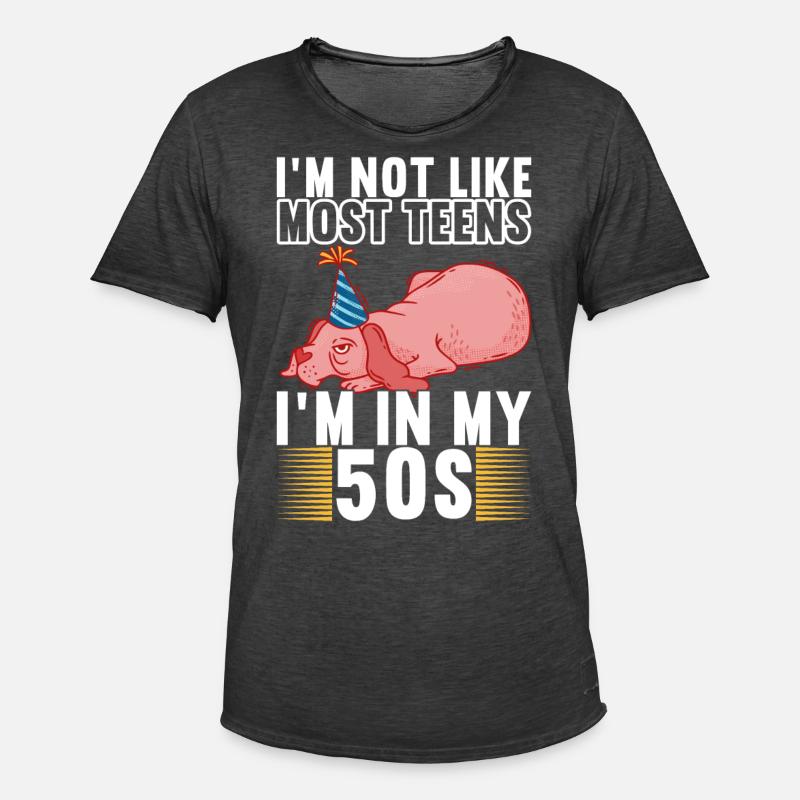 Grumpy Birthday - Männer Vintage T-Shirt - Vintage Schwarz