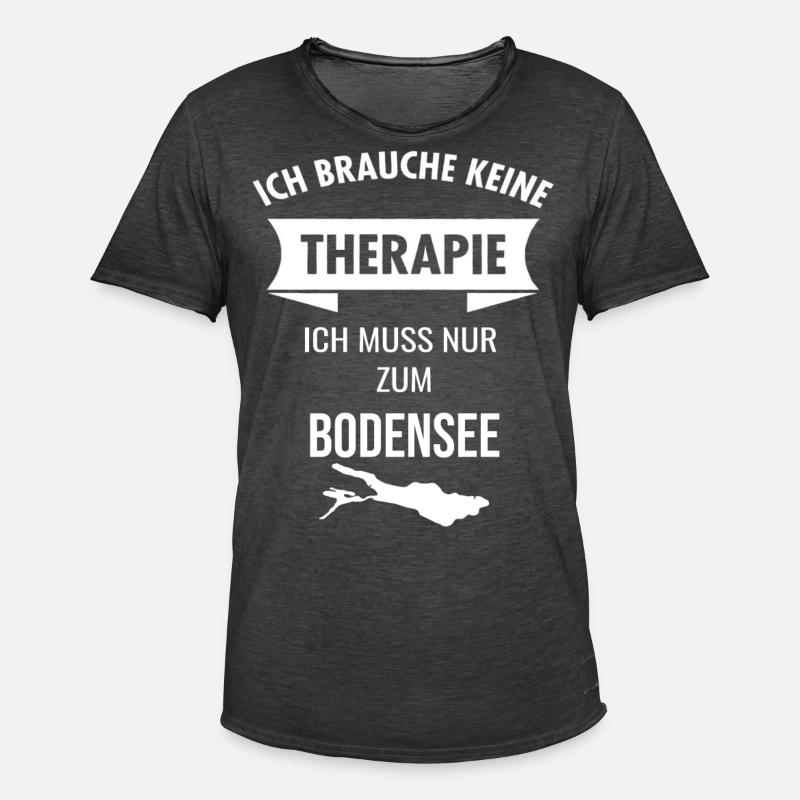 Bodensee Urlaub Bodenseeregion Idee - Männer Vintage T-Shirt - Vintage Schwarz