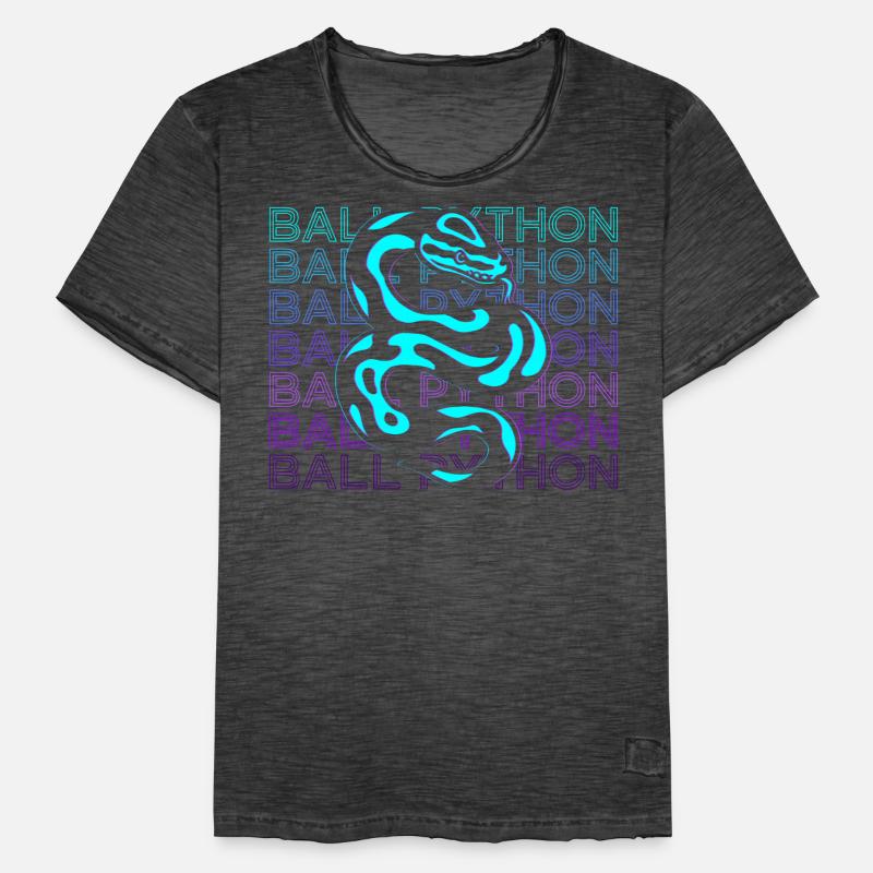 Ball Python Snake Retro Gift Men's Vintage T-Shirt
