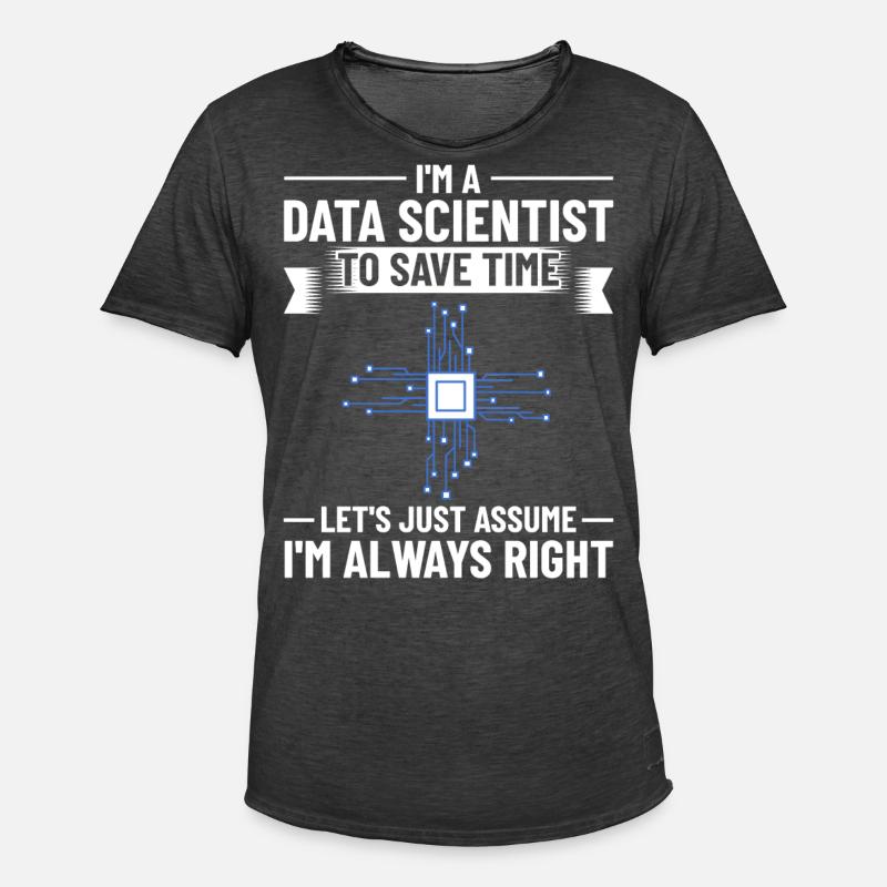Data Scientist Data Science Science - Men's Vintage T-Shirt - washed black