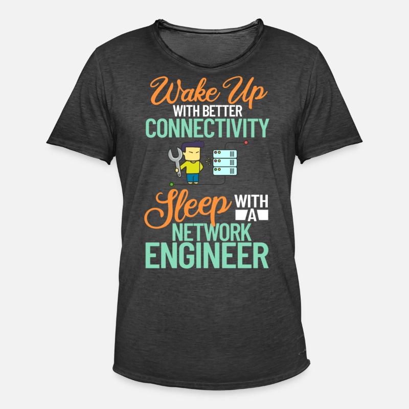 Netzwerkingenieur Network Engineer Computer - Männer Vintage T-Shirt - Vintage Schwarz