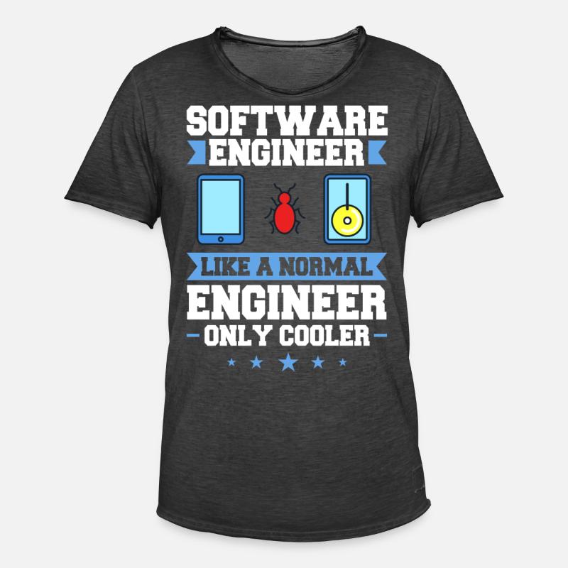 Software Engineering Softwaretechnik Ingenieur - Männer Vintage T-Shirt - Vintage Schwarz
