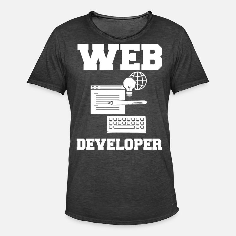 Web Entwicklung Webentwickler Entwickler Manager - Männer Vintage T-Shirt - Vintage Schwarz