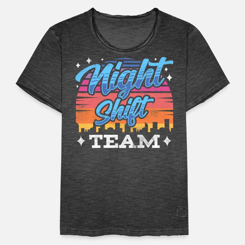 Night Shift Team Night Shift Work Colleague Men's Vintage T-Shirt