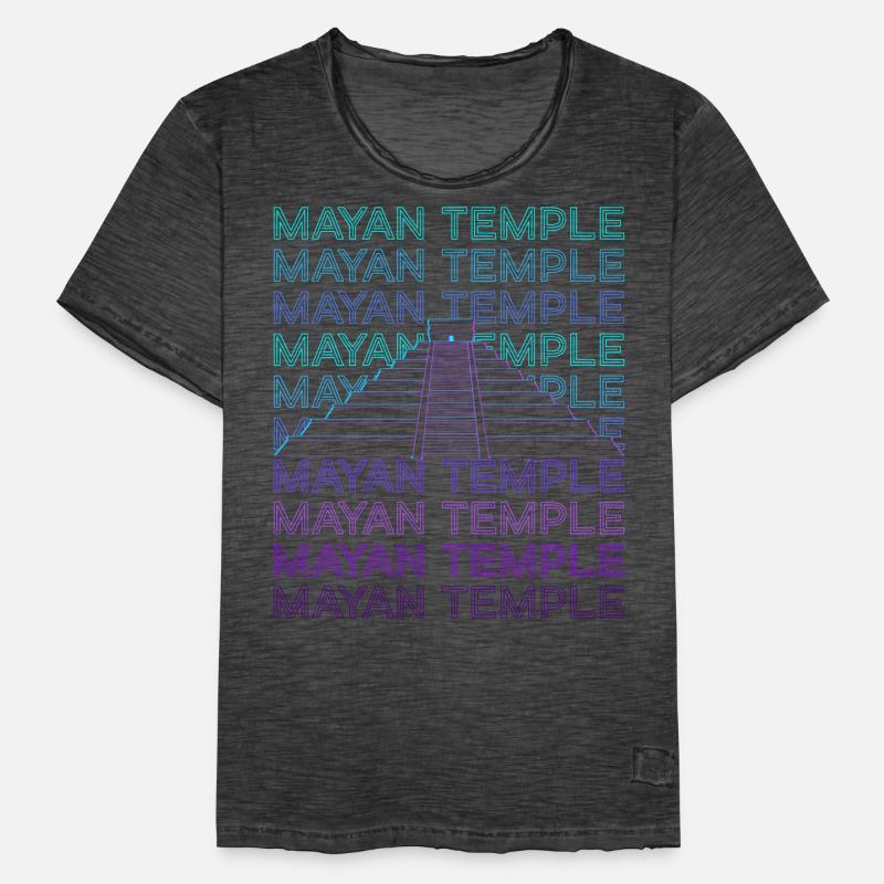 Maya-Pyramide Maya-Tempel Ancient Maya Retro Männer Vintage T-Shirt