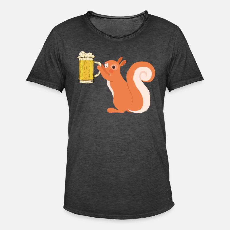 Eichhörnchen, lustiges Eichhörnchen, Eichhörnchen - Männer Vintage T-Shirt - Vintage Schwarz