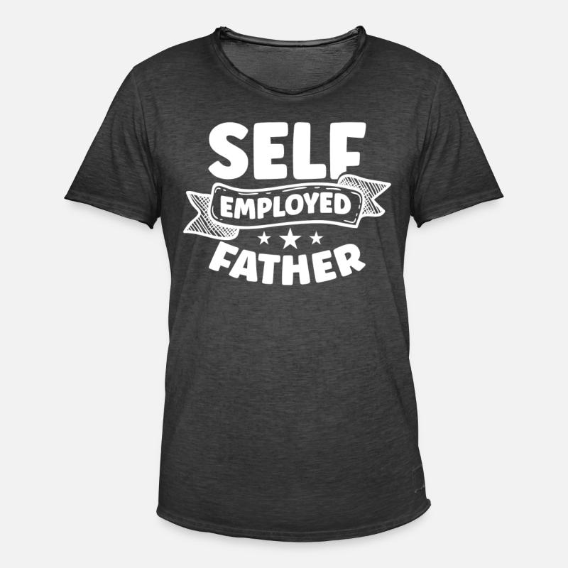 Selbständiger Vater Freelancer Selbstständig - Männer Vintage T-Shirt - Vintage Schwarz