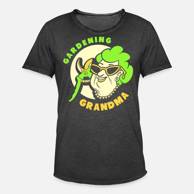 Gartenarbeit Oma Garten Gärtnerin Großmutter - Männer Vintage T-Shirt - Vintage Schwarz