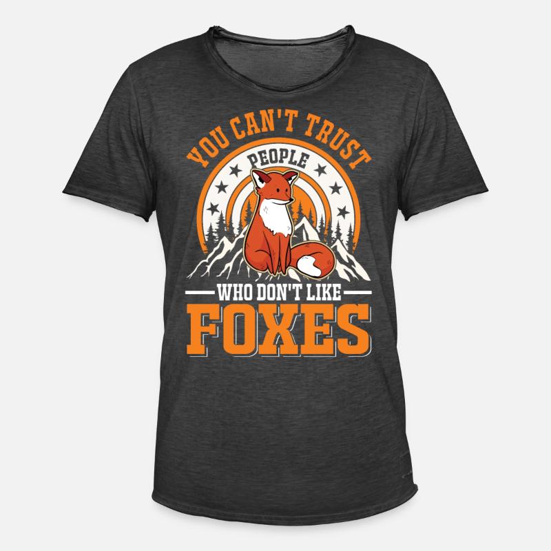 Fuchs Geschenk Rotfuchs - Männer Vintage T-Shirt - Vintage Schwarz