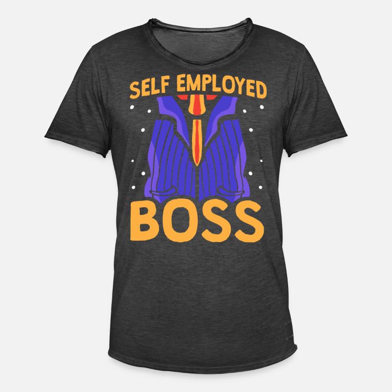 Selbständiger Chef Freelancer Selbstständig - Männer Vintage T-Shirt - Vintage Schwarz