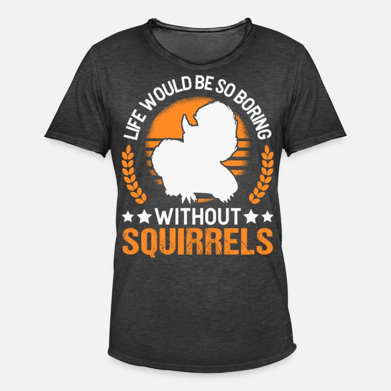 Eichhörnchen Geschenk Squirrel Grauhörnchen - Männer Vintage T-Shirt - Vintage Schwarz