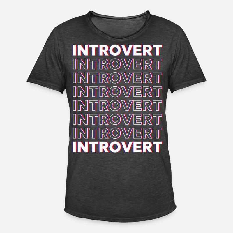 Introvertiert Sarkasmus Introvertierter Schüchtern - Männer Vintage T-Shirt - Vintage Schwarz