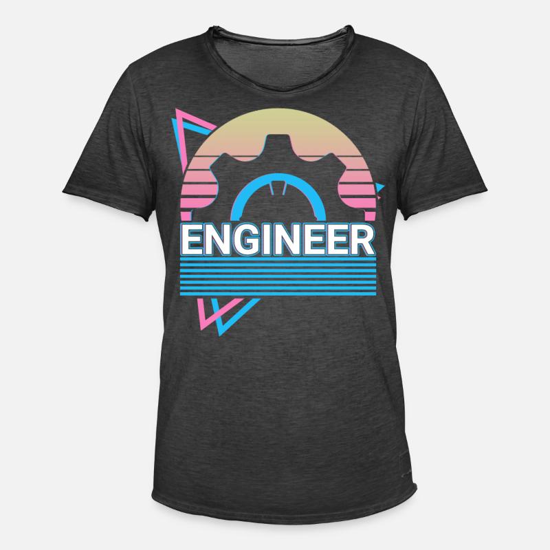 Engineer Engineering Retro - Men's Vintage T-Shirt - washed black