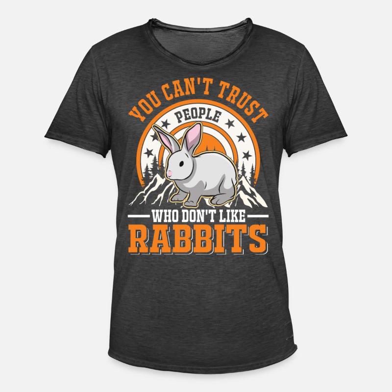 Rabbit Rabbit Rabbit Rabbit - Men's Vintage T-Shirt - washed black