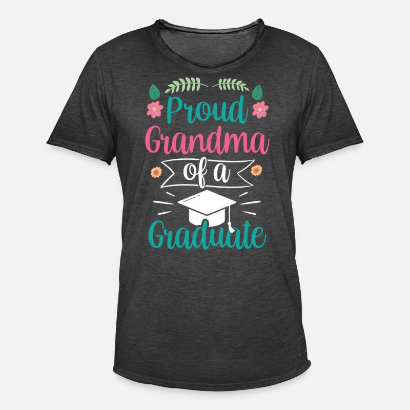 Stolze Großmutter Eines Absolventen Absolvent - Männer Vintage T-Shirt - Vintage Schwarz