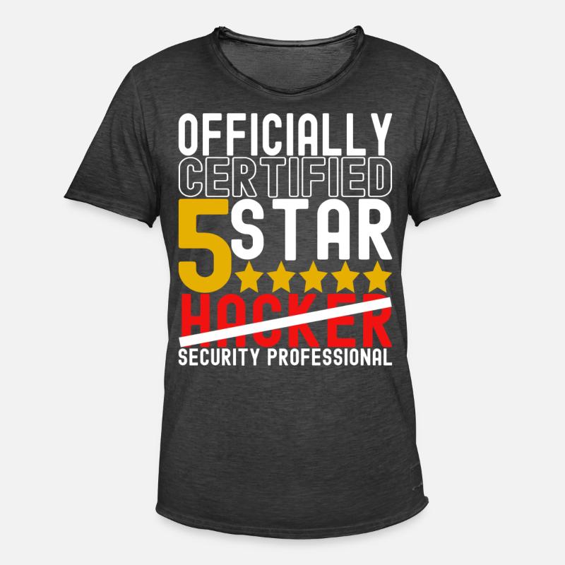 Programmierer Cyber Security - Männer Vintage T-Shirt - Vintage Schwarz