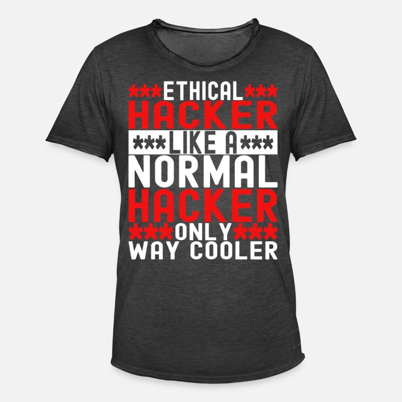 Programmierer Cyber Security - Männer Vintage T-Shirt - Vintage Schwarz