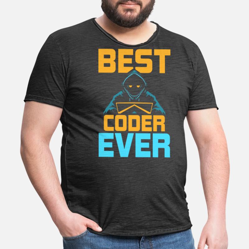 Best Programmer Ever Coder Code Coding Men's Vintage T-Shirt