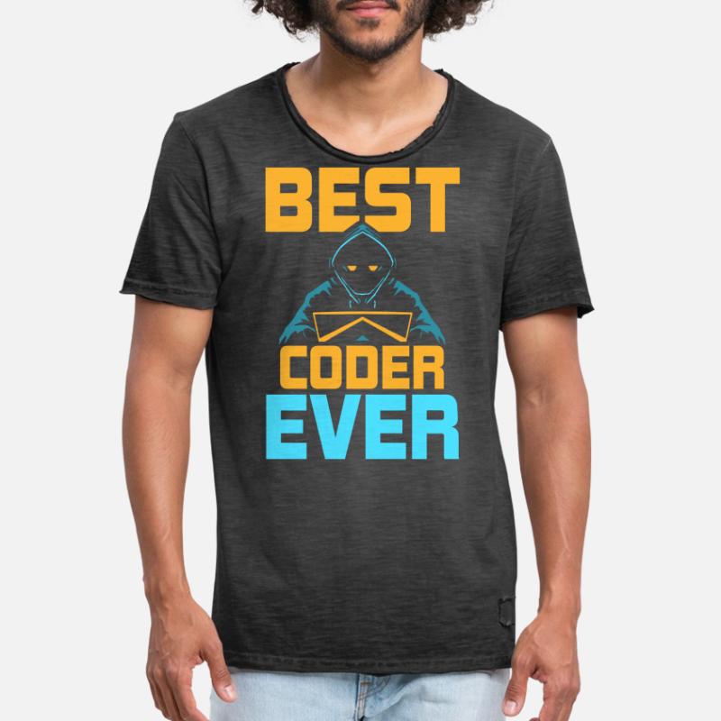 Best Programmer Ever Coder Code Coding Men's Vintage T-Shirt