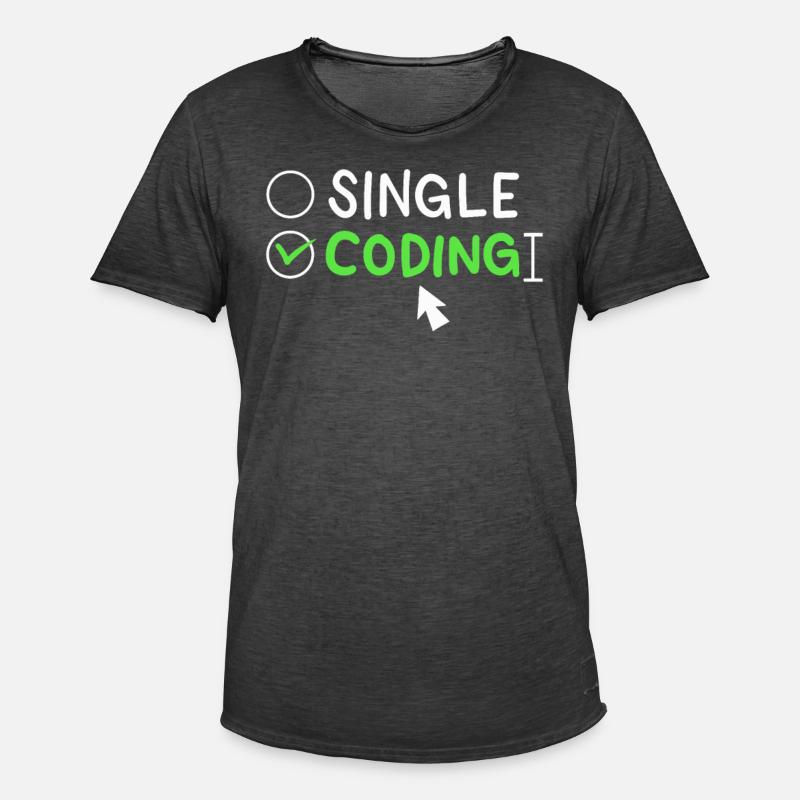 Programmierung Single Coding Software Engineer - Männer Vintage T-Shirt - Vintage Schwarz