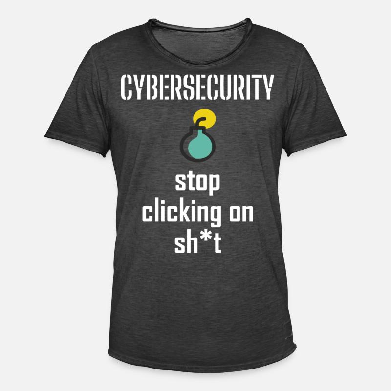 Cybersecurity - IT Security Computer Scientists - Men's Vintage T-Shirt - washed black