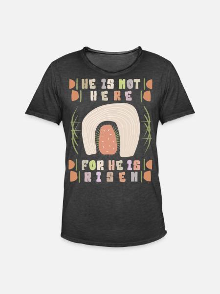 Jesus-Himmelfahrt, Bibelspruch, Auferstehung - Männer Vintage T-Shirt - Vintage Schwarz