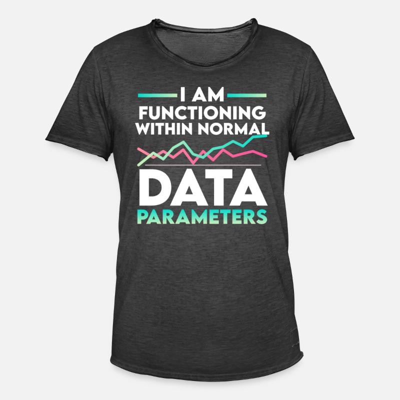 Parameter US Flagge Computer Datenwissenschaftler - Männer Vintage T-Shirt - Vintage Schwarz