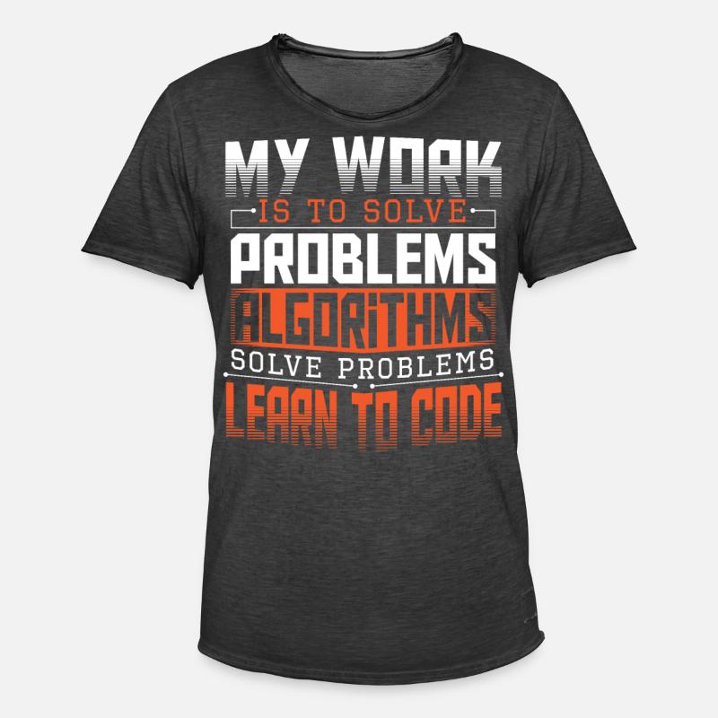 HTML Computeringenieur Hacker - Männer Vintage T-Shirt - Vintage Schwarz