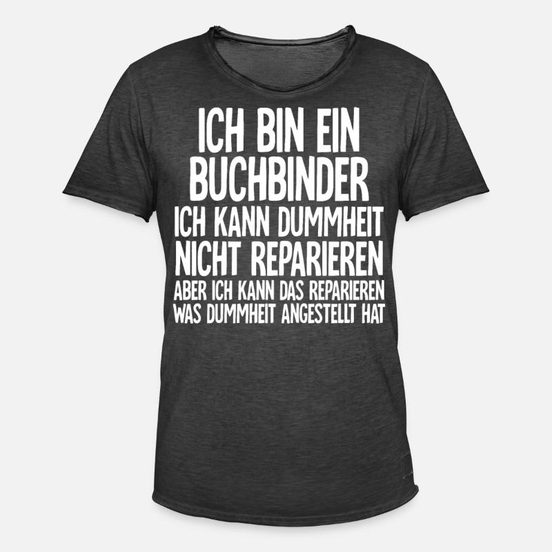 Buchbinder - Männer Vintage T-Shirt - Vintage Schwarz