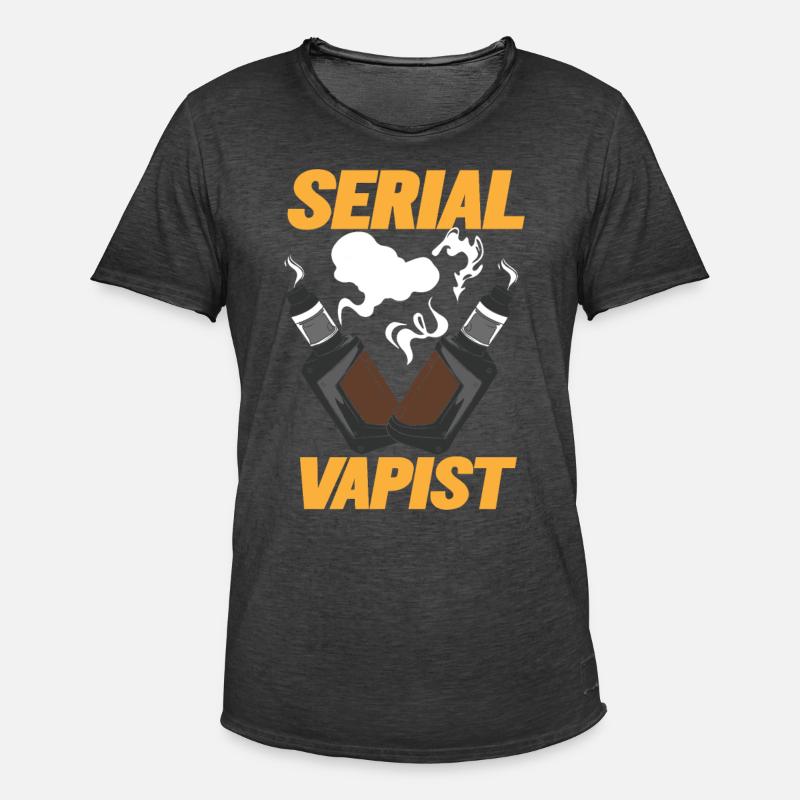 Vaping Serial Vapist E-zigarette - Männer Vintage T-Shirt - Vintage Schwarz