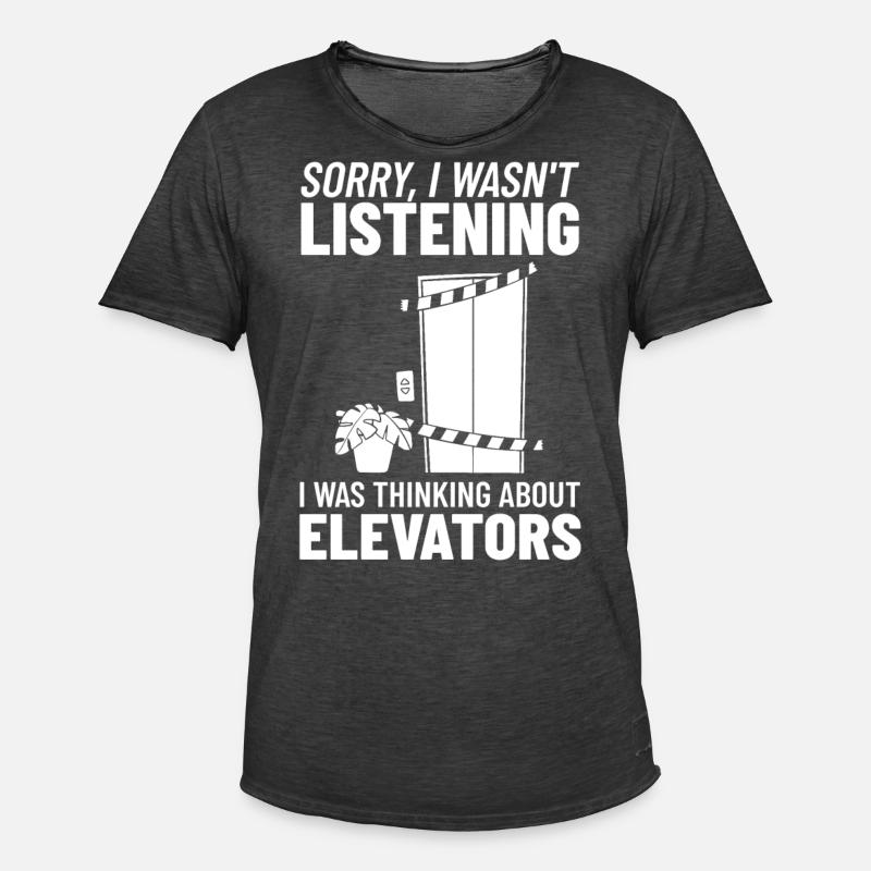 Technicien d’ascenseur Élévateur élévateur - T-shirt vintage Homme - noir vintage