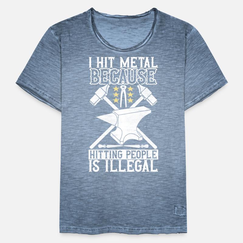 Blacksmith Forging Anvil Men's Vintage T-Shirt