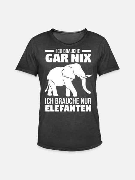 Dickhäuter Rüsseltier Dabbing Elefant - Männer Vintage T-Shirt - Vintage Schwarz