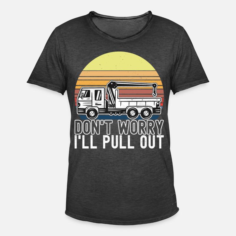 Abschleppwagen Abschleppdienst - Männer Vintage T-Shirt - Vintage Schwarz