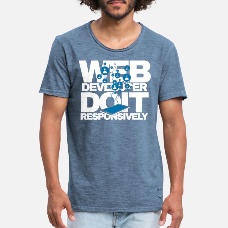 Web Developer Do It Responsively Website Program Men's Vintage T-Shirt