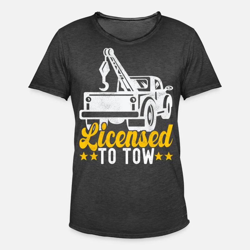 Abschleppwagen Abschleppdienst - Männer Vintage T-Shirt - Vintage Schwarz