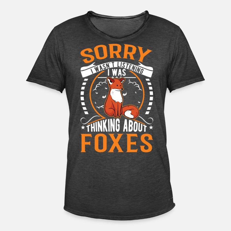 Fuchs Geschenk Rotfuchs - Männer Vintage T-Shirt - Vintage Schwarz